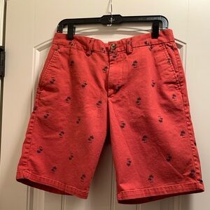 Old Navy Red Palm Tree Print Shorts